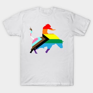 Bull Rider 1: Queer Pride Flag T-Shirt